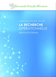 LA RECHERCHE OPÉRATIONNELLE