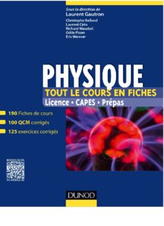 Physique. Tout le cours en fiches