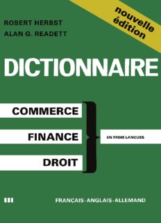 Dictionnaire des Termes Commerciaux, Financiers et Juridiques