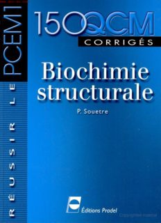 QCM en biochimie structurale