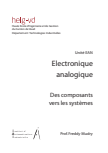 Electronique  analogique : des composants vers les systèmes