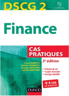 DSCG 3 : management et contrôle de gestion : Cas pratiques