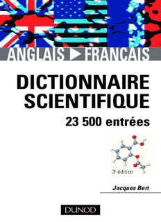 DICTIONNAIRE SCIENTIFIQUE ANGLAIS-FRANÇAIS 23 500 entrées