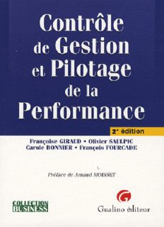Contrôle de Gestion et Pilotage de la Performance