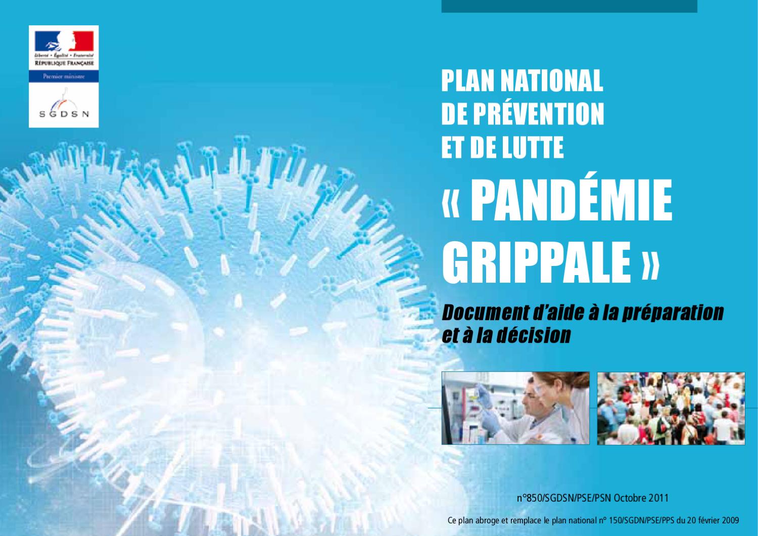 Plan national de prévention et de lutte « Pandémie grippale » Document d’aide à la préparation et à la décision