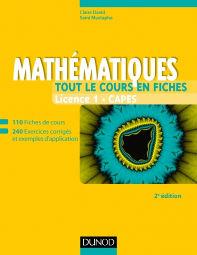 Mathématiques - Tout le cours en fiches - Licence 1 - Capes
