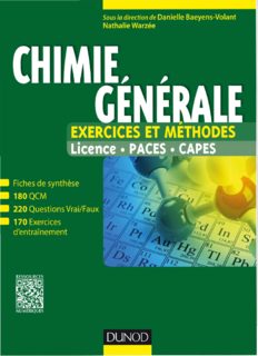 Chimie générale : exercices et méthodes : licence, PACES, CAPES