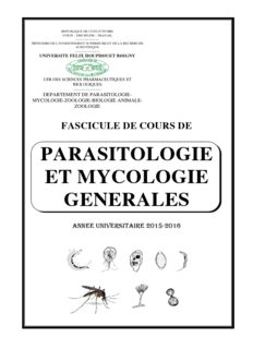 Parasitologie et mycologie generales